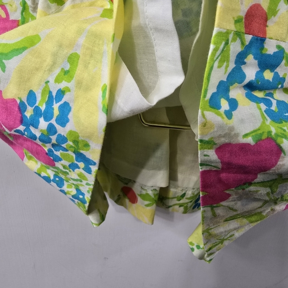 Lilly Pulitzer Franco Blue Eyed Girl Tie Back Strapless Multicolor Floral Dress - Picture 4 of 16